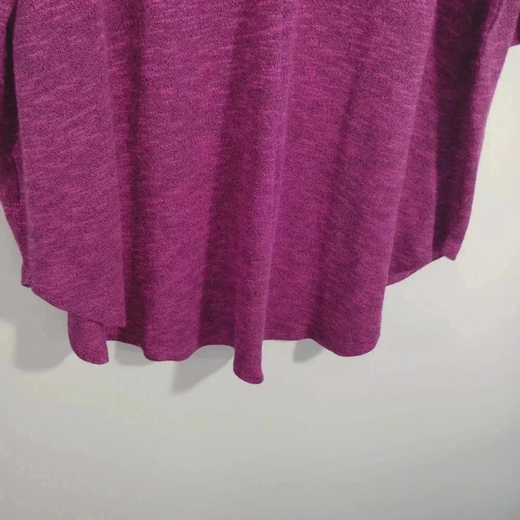 Faded Glory Top 3/4 Sleeve Cold Shoulder Lightweight Sweater Purple Pink 1x - Picture 11 of 14